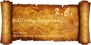 Kürthy Celeszta névjegykártya